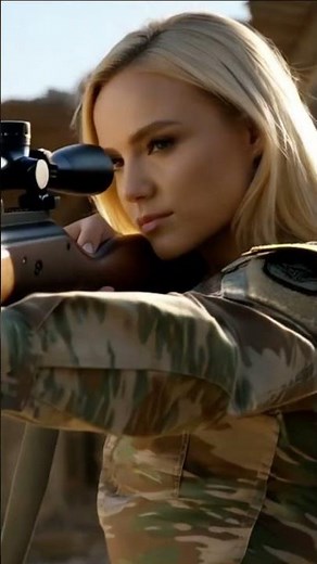 Beautiful Tactical Sniper Girl Showcases Stunning Precision in Action-Packed Scene #EliteShooter