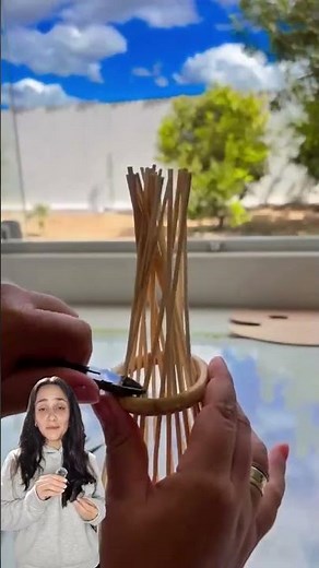 Creative idea for making a candle holder with skewers #viraldiy
