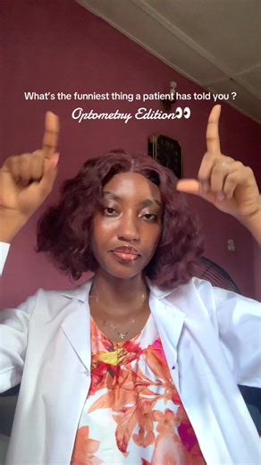 Mine was when I checked for her IOP with the non contact tonometer and she was shouting that “I am purging her eyes “ I used everything in me not to laugh that day😂😂 #optometrystudent #optometry #fyppppppppppppppppppppppp #viral