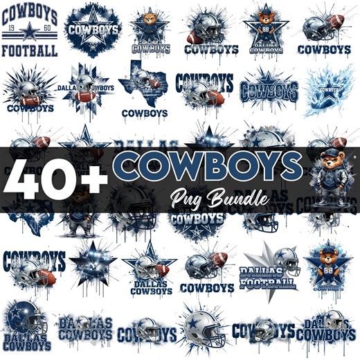 40  Cowboys Football PNG Bundle | Retro Western Team Mascot Clipart | Game Day Sports Sublimation Designs | Digital Download 300 DPI - Etsy