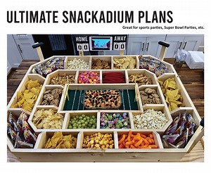Jumbo Snackadium Woodworking Plans - Digital Download | Super Bowl Snacks | Football Stadium | Tailgating - Etsy