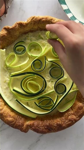 Zucchini and leek quiche