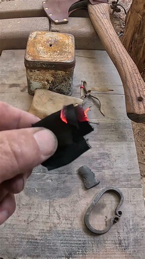 HOW TO MAKE FIRE WITH CHAR CLOTH #shorts #diy #campping #cooking