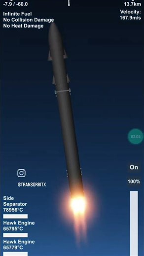 starship going to space station ​#SpaceflightSimulator #SFSRocket #RocketDesign #SpaceSimulation