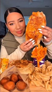 I Tried Taco Bell’s Flamin’ Hot Grilled Cheese Burrito 🤤🌯 ASMR Mukbang #tacobell #mukbang #shorts