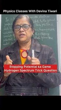 Photon Energy → Stopping Potential | Hydrogen Spectrum Shortcut #atoms #shorts
