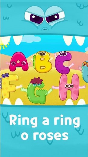 Ring a ring o roses action song with ABC monsters