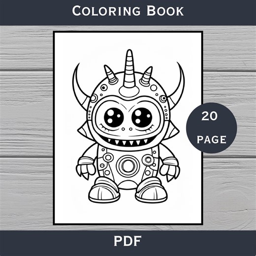 Space Coloring Book PDF | Astronaut Rocket Alien Pages Printable Preschool Activity Instant Download - Etsy