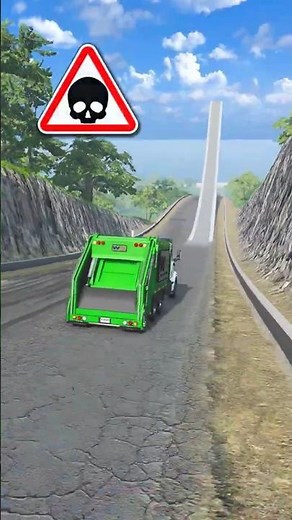 TRASH TRUCK CRAZY CRASHING 🔥 Ramp Jumping 🔥 Best Cars, Trucks, Buses Stunts Crashes Game Simulator