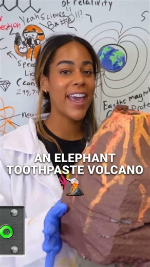 Experiment: Elephant Toothpaste Volcano Teaser 🧪 #Shorts #Experiment #Science
