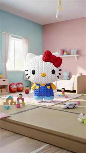 Hello Kitty 3D Crochet Model Tutorial