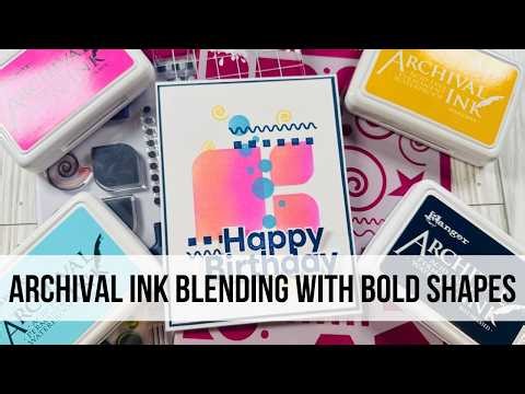 Archival Ink Blending with Bold Shapes