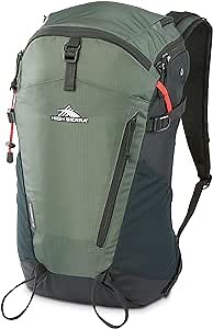 High Sierra Pathway 2.0 Backpack with Hydration Storage Sleeve, for Hiking, Biking, Camping, Traveling, Forest Green/Black, 30L