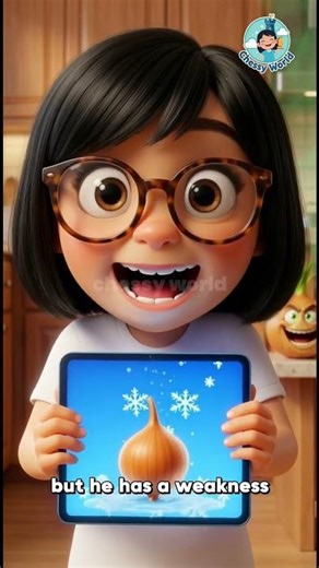 Stop Crying from Onions! 🧅🧊 Easy Science Hack! #animation #cartoon