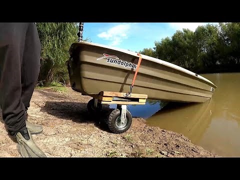 How To Unload and Load a Boat with NO trailer or Boat ramp access | Sun Dolphin American 12 Jon Boat