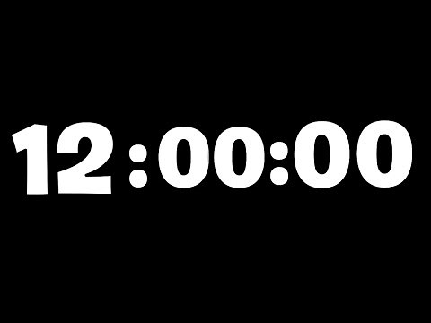 ⏳✨ 12-Hour Non-Stop Timer | Long Countdown (No Alarm). Background for Study, Streaming, or Deep Work