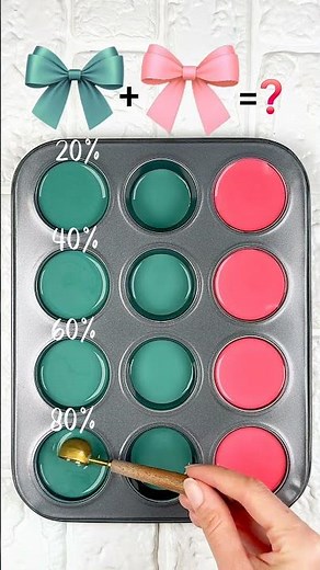 Teal & Coral Color Mixing | 4 Ratio Blends You’ll Love 🎨 #colormixing #colorpalette #artshorts #asmr