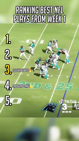 Top 5 best nfl plays from week 1 nfl 2025 #nfl #nflfootball #sports #football