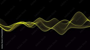 Dot wave background animation. Abstract and technology dots wave background. Dot pattern with halftone effect. Abstract digital particle and dot wave animation.