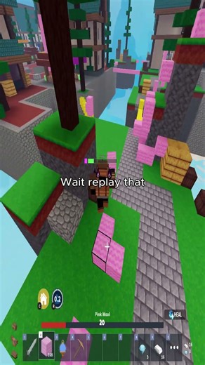 He came out of nowhere 🔴 #roblox #bedwars #shorts #phobu