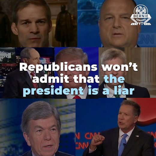 Donald Trump has lied more than 3,000 times since taking office but Republicans refuse to say Trump is a liar. What's going on? | U.S. Senator Bernie Sanders