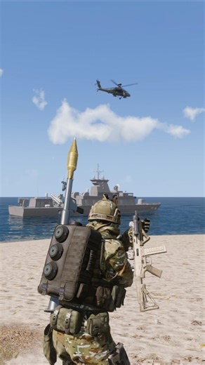 simulation helicopter vs rpg In the sea #simulation #dcs #military #arma #army #anime #shorts