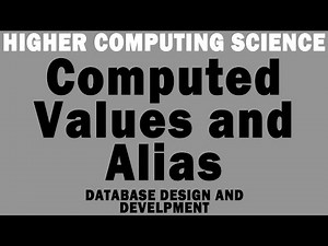 Higher DDD Lesson 8 - Computed values and Alias