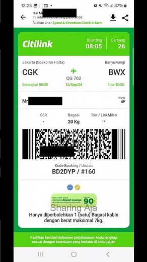 How to Check in Online for Citilink Flights - Until You Get Your Boarding Pass