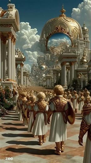 Celestial Paradise Beyond the Golden Frame #shorts #meditation #cosmicparadise #relaxing #aiart