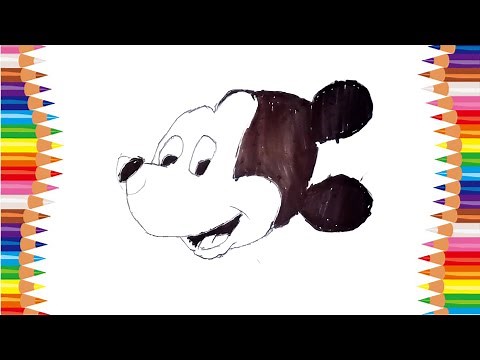 How to Draw Mickey Mouse Face😀| Easy Step-by-Step Drawing |Drawing and Coloring for kids