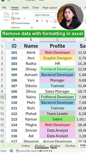Remove Data with formatting in MS Excel | Computer Tech Academy