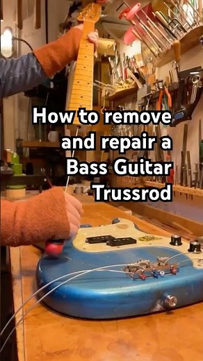 Bass Guitar Truss Rod Repair Video #craft #video #tutorial #bass