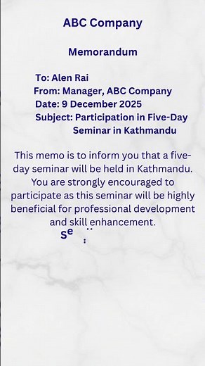 A Sample Memo #memo #how to write memo?