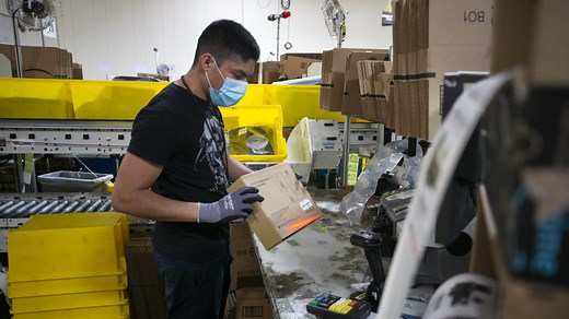 Inside a Phoenix Amazon fulfillment center during the pandemic