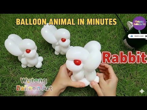 How to make a Balloon Rabbit in minutes! 🎈🐰 | Easy Balloon Art Tutorial | Wutong Balloon Art #shorts