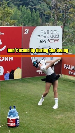 스윙 중 일어나지 마세요! KLPGA 김나영프로 #골프스타 #감나영 #오로라cc #스윙팁 #골프
