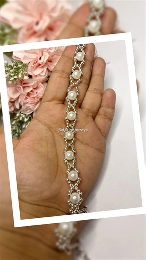 DIY pearl beads bracelet making tutorial✨️😍 #diy #pearl #craft #trendingshorts #viral #viralshorts
