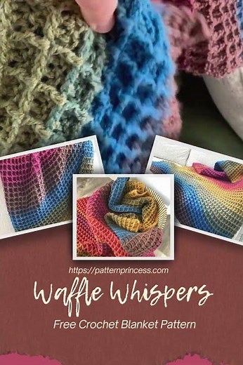 The Most Beautiful Stitch for a Crochet Blanket | Waffle Stitch Throw Blanket Free