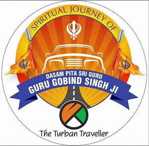 Logo of our new Spiritual Journey on Dasam Pita Kalgidhar Sahib Sri Guru Gobind Singh ji Maharaj The Turban Traveller #theturbantraveller #Guru #religion #sikh #srigurugobindsinghji #peace #SpiritualJourneyOfTheTurbanTraveller #spirituality #roadtrip #yatra #God | The Turban Traveller