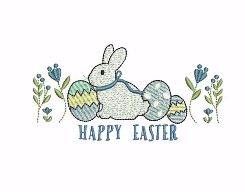 Easter Bunny and Egg Embroidery Designs - Rabbit Machine Embroidery Pattern (instant Download) - Etsy
