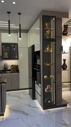 1.6M views · 10K reactions | Luxury modular kitchen || Full acrylic sheet And profile doors || . . #interior #bedroomdesign #interiordesigner #kitchen #kitchendesign #shortvideofbreels #fbreels #viralreelsfb #reelsviral #innovative #short #shortreels #trending #shortsfeed @topfans | 퐇퐨퐦퐞 퐢퐧퐭퐞퐫퐢퐨퐫 퐛퐲 퐕퐢퐤퐚퐬퐡 | Facebook