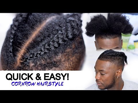 Quick & Easy Cornrow Braids for Men | High Top Protective Hairstyle!
