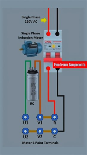 18K views · 297 reactions | Single phase motor connection #engineering #everyone #electrician #electronics #electronicmusic #elections #electricvehicles #electric #electrical #electricity #electriccar #view #videos #fbreels #reelslovers #reelsviralfb | 퐄퐥퐞퐜퐭퐫퐨퐧퐢퐜 퐂퐨퐦퐩퐨퐧퐞퐧퐭퐬 | Facebook