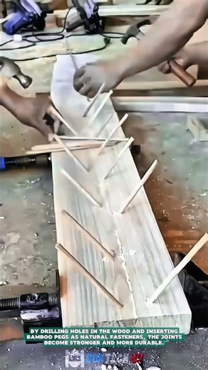 Wood Joinery Technique Using Bamboo Dowels for Strong Construction- Satisfying jobs and machinery
