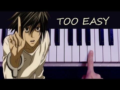 L Theme - Death Note / one finger EASY piano tutorial (melodica tutorial)