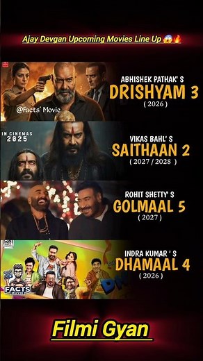 Ajay Devgan Upcoming Movies Line Up 🔥🤑 #ajaydevgan #shorts #bollywood #shortsfeed