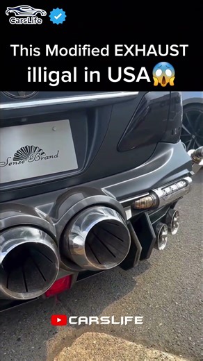 This Modified EXHAUST illigal in USA 😱 #shorts #exhaust #automobile #usa #viral #car #viralposts