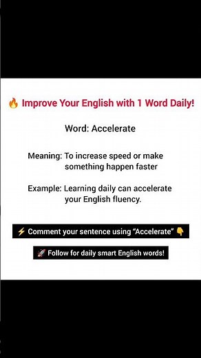 Improve Your English FAST 🚀 | Use This Powerful Word Accelerate