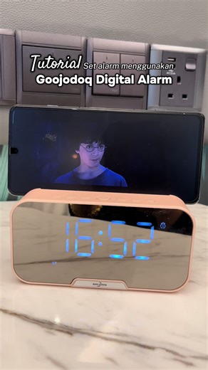Tutorial cara set alarm menggunakanan Goojodoq Digital Alarm Clock #goojodoq