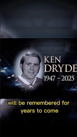Ken Dryden, legendary Montreal Canadiens goalie, dies at age 78 #nhl #candian #legend #died